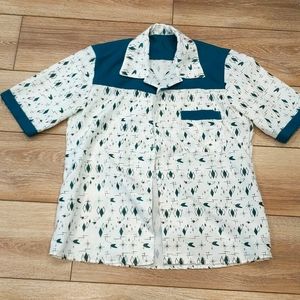 Vintage 50s/60s camp collar button-down